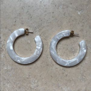 Madewell acétate white earrings